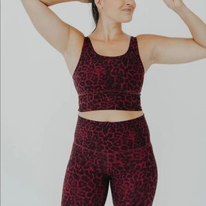 Red Leopard Sports Bra — NWT